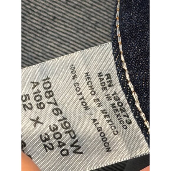 Rustler By Wrangler Mens Regular Fit Jeans 52x32 Blue Denim Cotton Made In Mexic - Picture 10 of 11